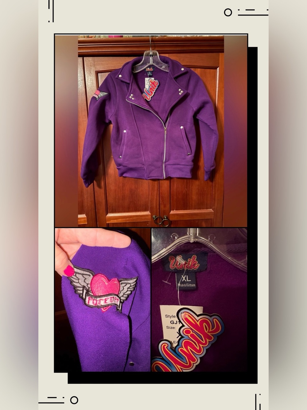 Unik Purple Jacket with Silver Details #1422